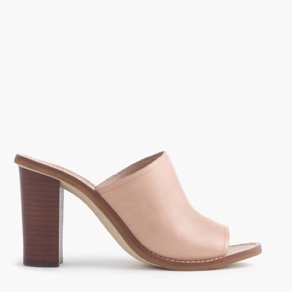 J. Crew Shoes - J Crew leather Marlow Mules, tan, size 9.